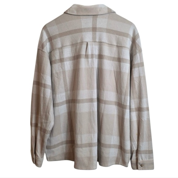 Members Mark Cozy Button Down Long Sleeve
Plaid Cream And Tan Shirt. - Picture 3 of 13